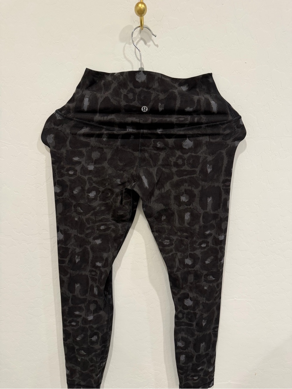 lululemon athletica Girls' Black Leopard Print Leggings